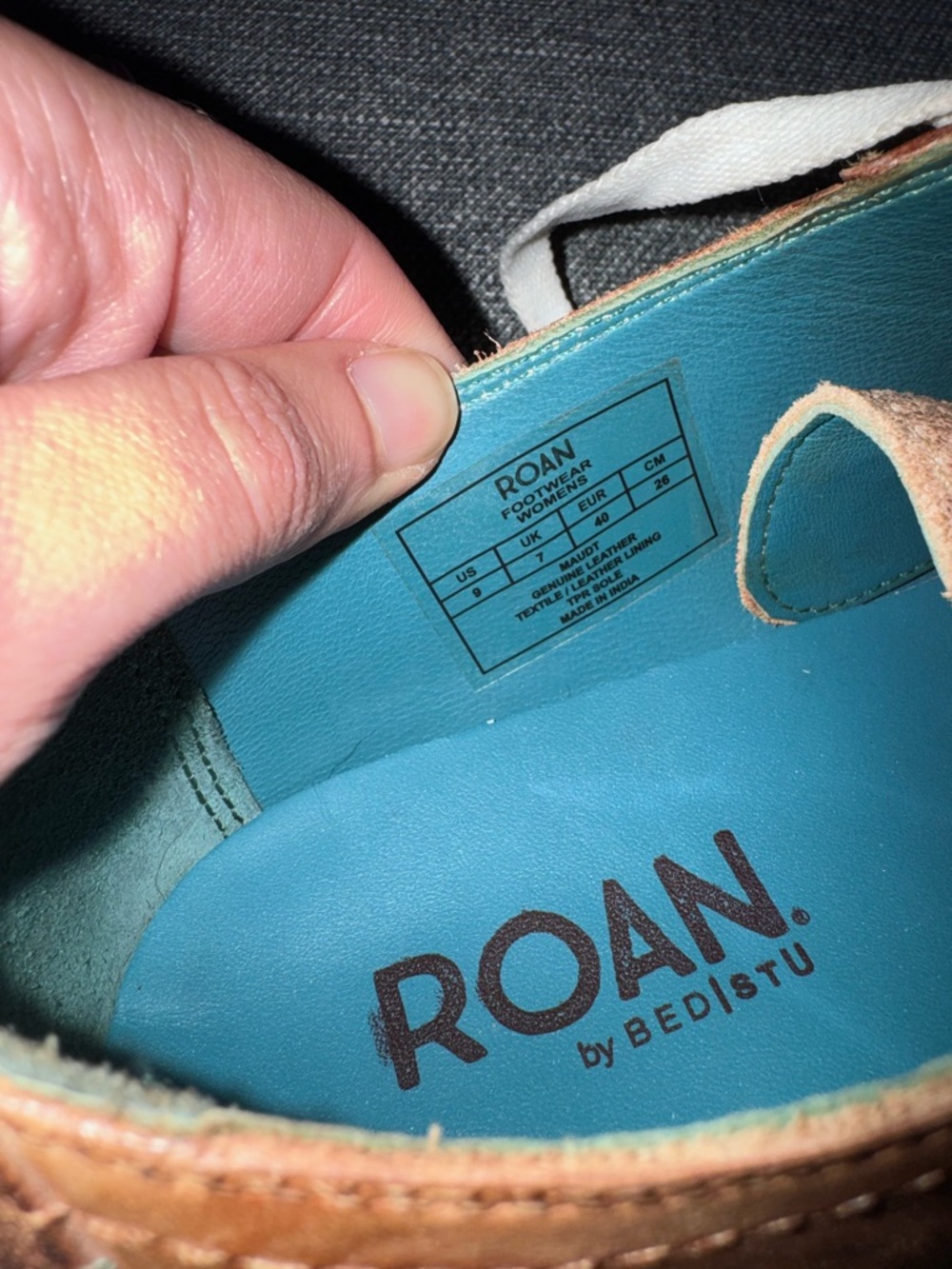 Roan Bed/Stu Maudt Pecan Leather and Suede Sneakers - Picture 10 of 10